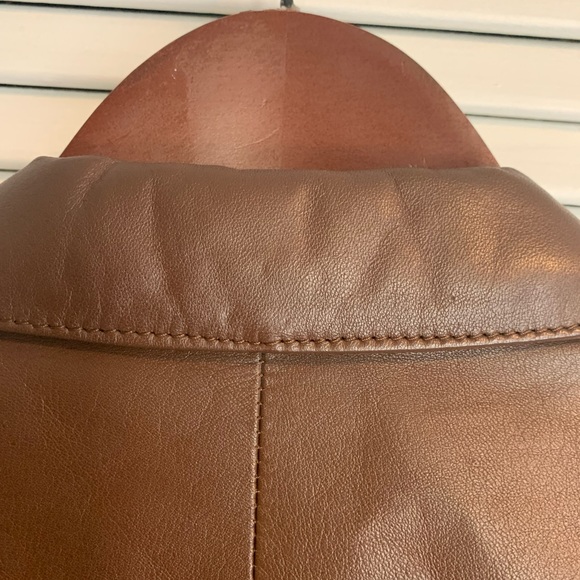 Adam Spencer men’s brown leather 2 button sport coat size 42R - Picture 7 of 8